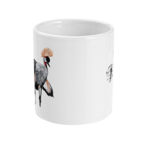 11oz Mug with Crowned Crane Artwork