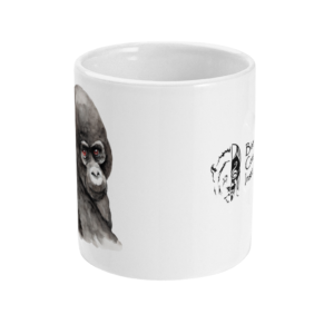 11oz Mug with Baby Gorilla Artwork