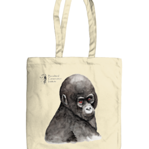 EarthAware Organic Spring Tote with Baby Gorilla Artwork