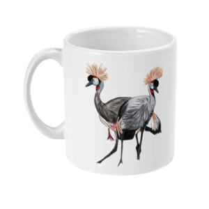 11oz Mug with Crowned Crane Artwork