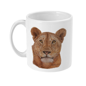 11oz Mug with Lioness Artwork