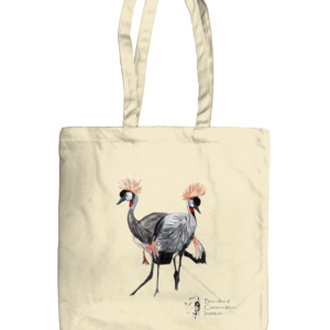 EarthAware Organic Spring Tote with Crowned Crane Artwork