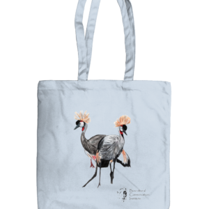 EarthAware Organic Spring Tote with Crowned Crane Artwork