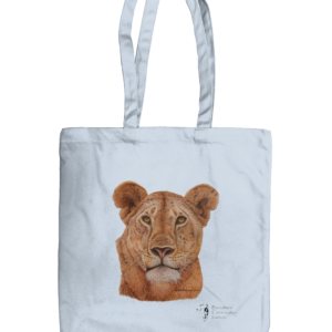 EarthAware Organic Spring Tote with Lioness Artwork