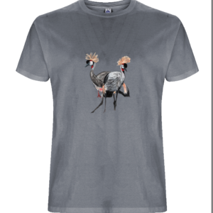 Men’s/Unisex T-shirt with Crowned Crane Artwork